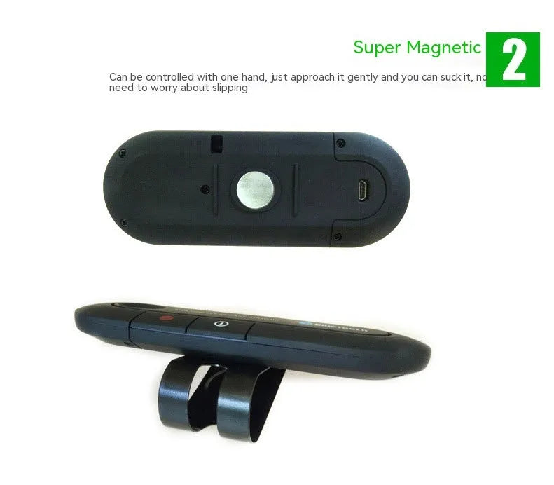 Vehicle-mounted Bluetooth handsfree sun visor kit in black, blue, or red with car charger and cable