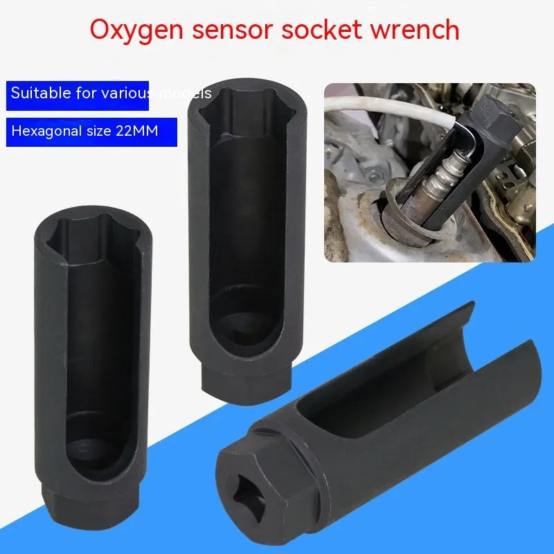 Black chromium vanadium steel oxygen sensor sleeve for 22mm automotive exhaust sensors