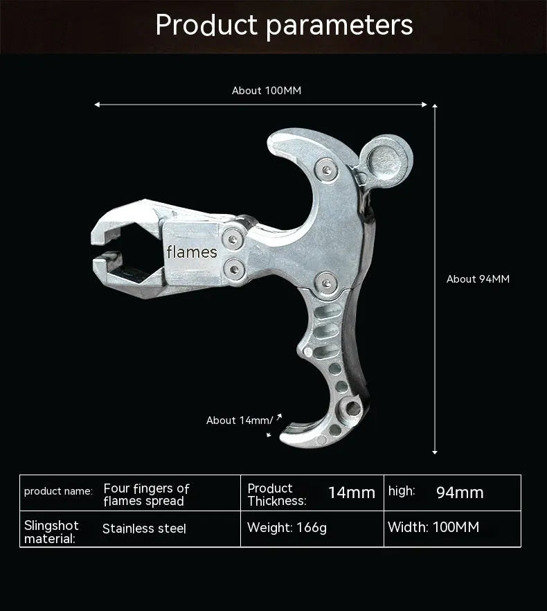 Alloy Release Aid Two-axis Harpoon Clip for archery bowstring release with zinc alloy construction