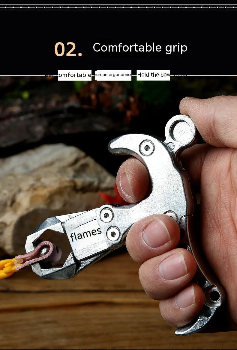Alloy Release Aid Two-axis Harpoon Clip for archery bowstring release with zinc alloy construction