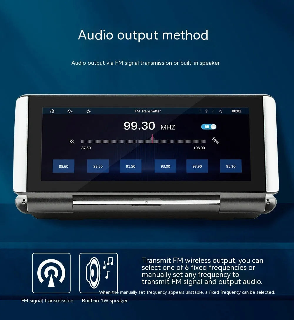 6.86 inch Bluetooth car MP5 player with wireless Carplay on dashboard