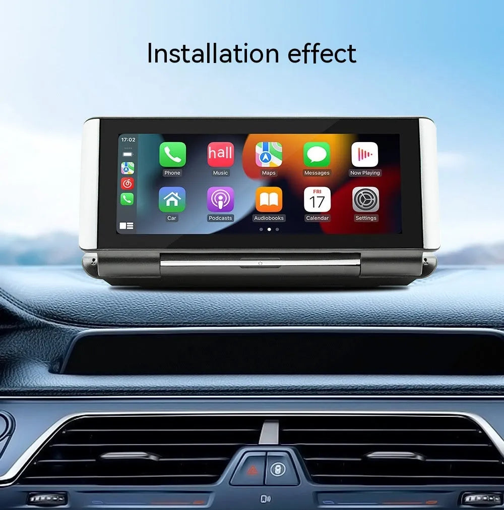 6.86 inch Bluetooth car MP5 player with wireless Carplay on dashboard