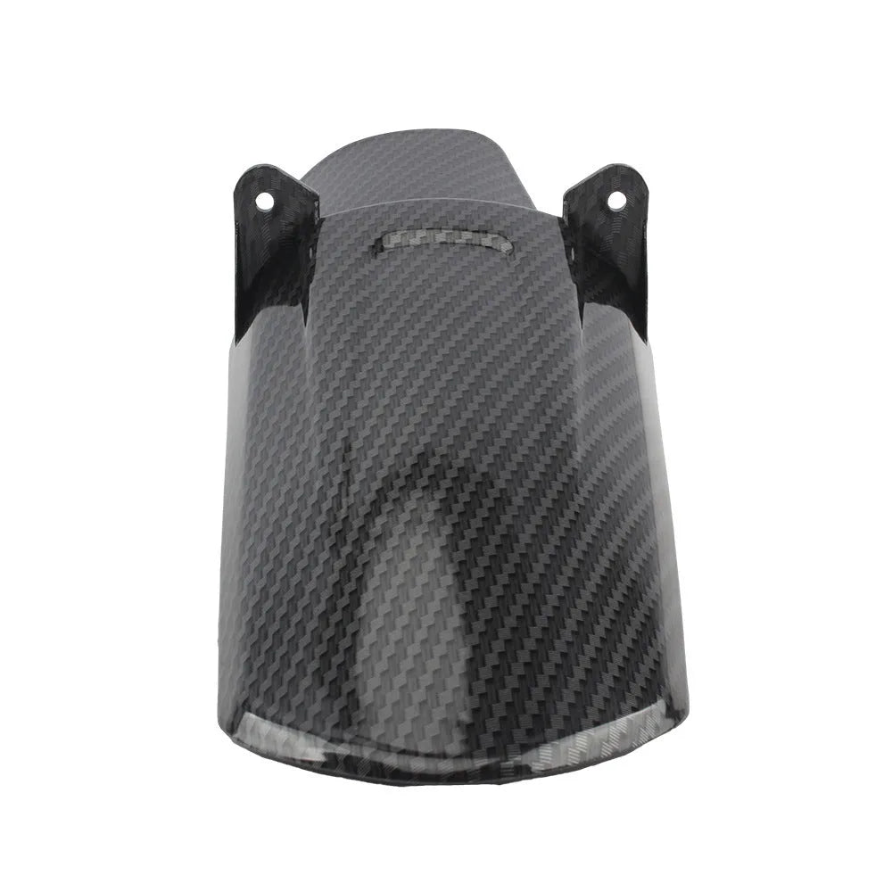 Carbon fibre rear shock absorber fender for a Light Bee scrambler motorcycle.