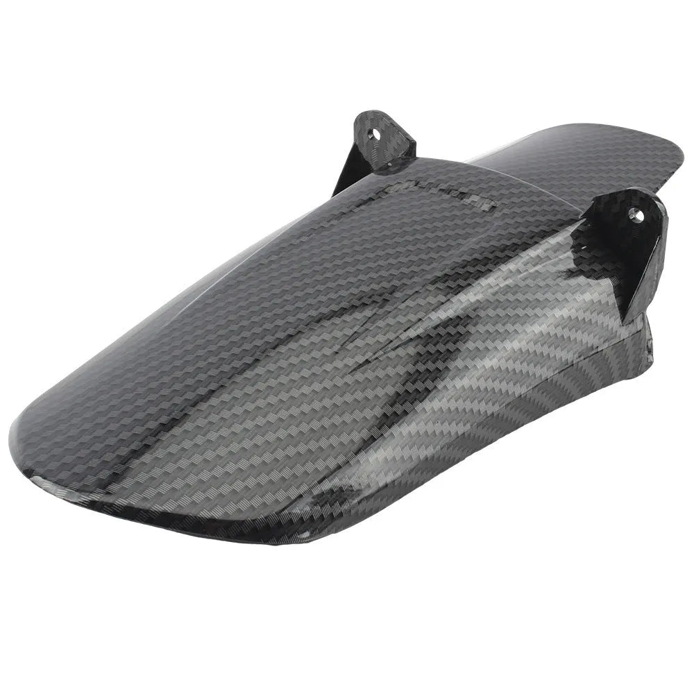 Carbon fibre rear shock absorber fender for a Light Bee scrambler motorcycle.
