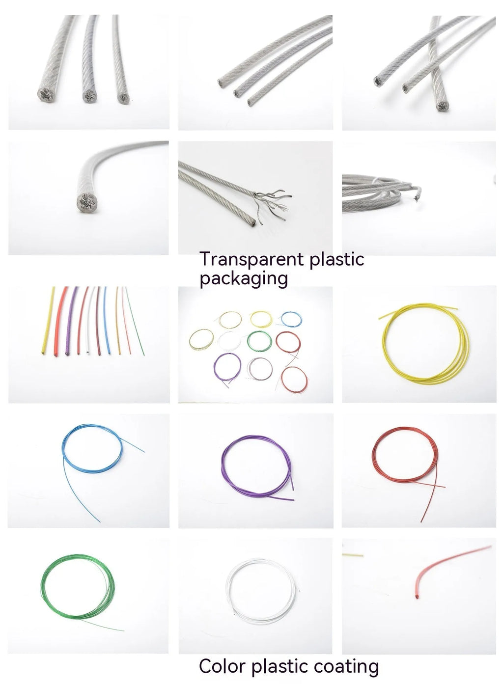 304 stainless steel anti-theft wire net showing double twist structure and coated rope design