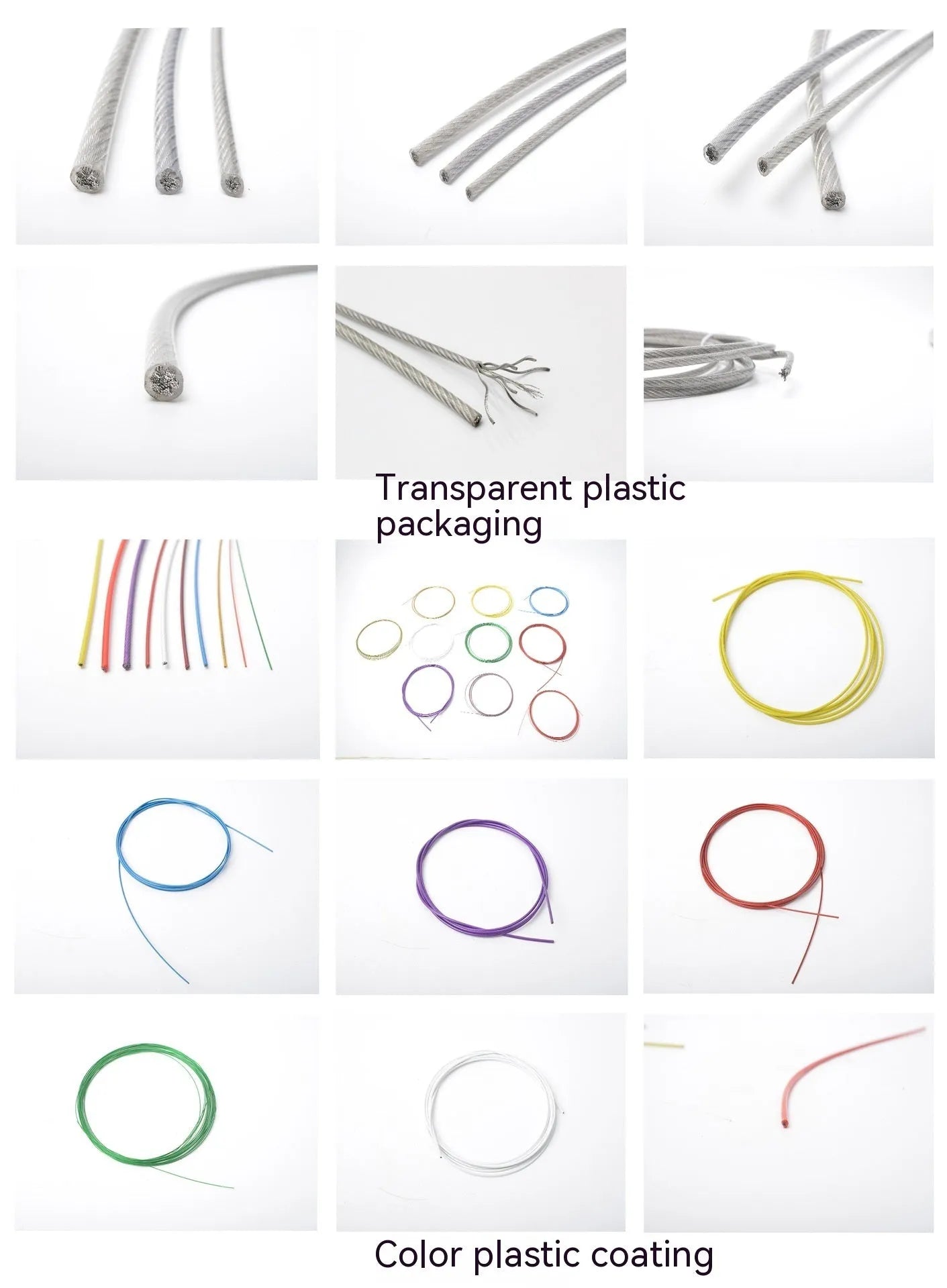 304 stainless steel anti-theft wire net showing double twist structure and coated rope design