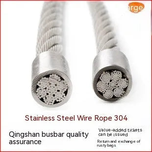 304 stainless steel anti-theft wire net showing double twist structure and coated rope design