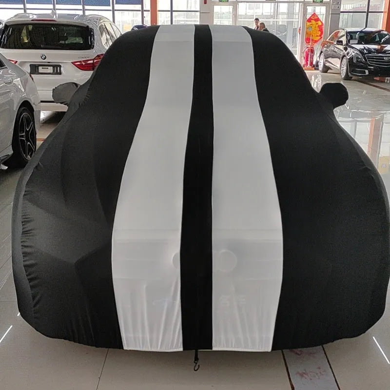 Ford Mustang car cover with elastic hem in six colour options