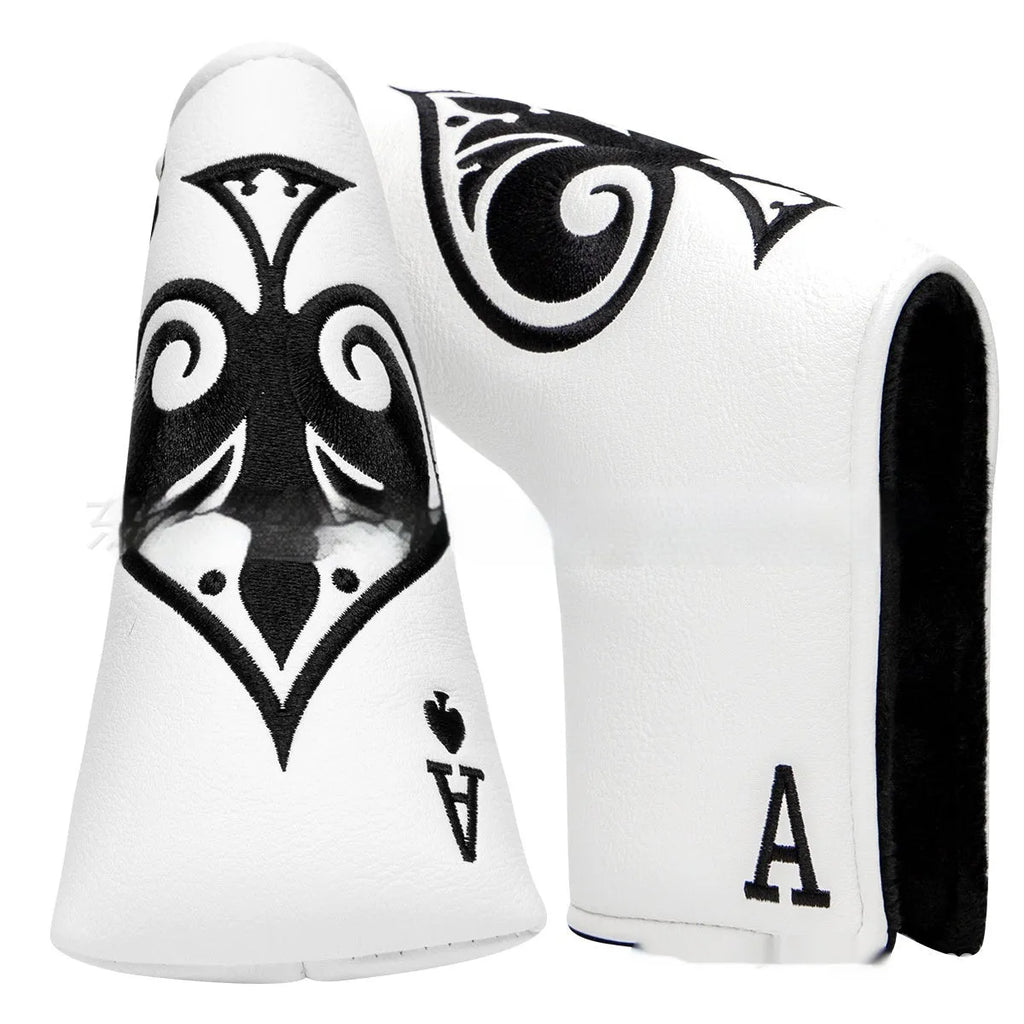 PU golf putter sleeve in one of three colour options showing single-piece construction