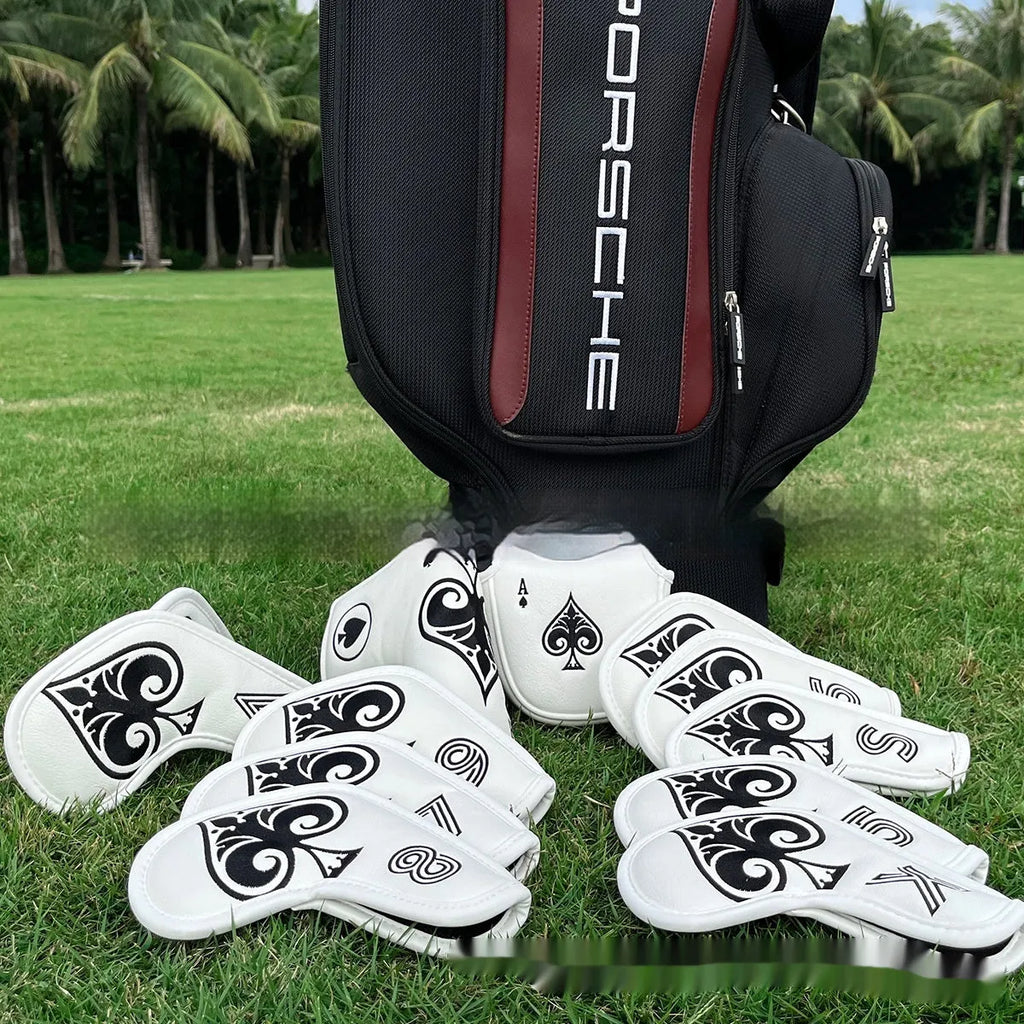 PU golf putter sleeve in one of three colour options showing single-piece construction