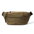 Waterproof nylon chest bag for men and women, small belt bag with zipper pockets, available in white black khaki green