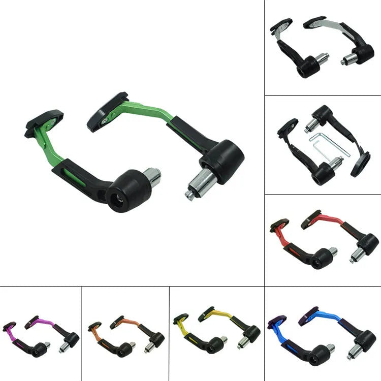 CNC motorcycle handlebar guard with decorative ball end in black, blue, or red, aluminium alloy and plastic