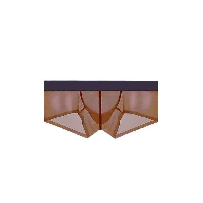 Men's seamless low waist underwear in nylon fabric with quick-drying breathable properties