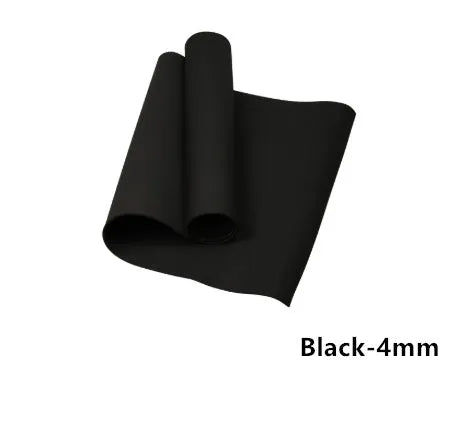 EVA yoga mat in blue with anti-skid surface, showing 173 cm length and 61 cm width dimensions