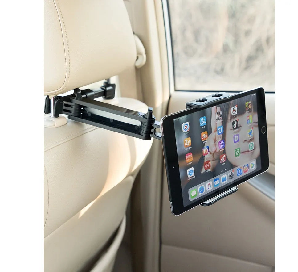 Black universal car phone holder for rear seat base snap-in tablet mount