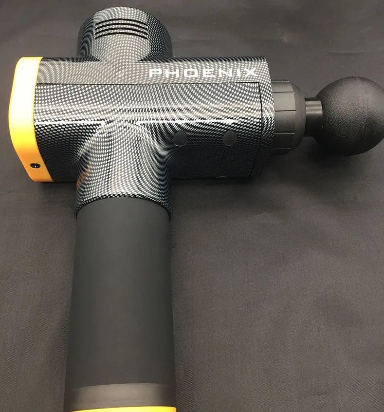 Fascia gun massage gun with 4 interchangeable heads, ABS plastic construction, 29x28x28cm size