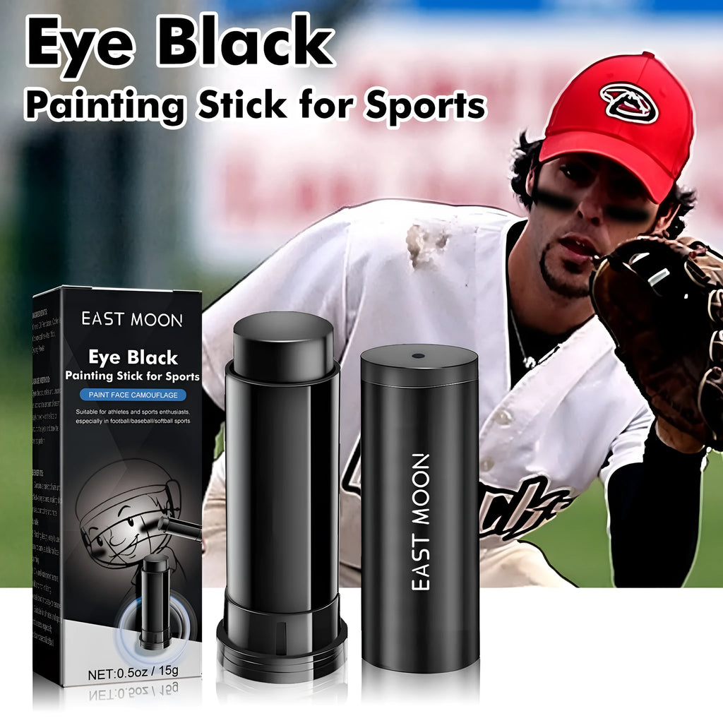 15g sports eye black paint stick in compact 8.6cm packaging for athletic glare reduction