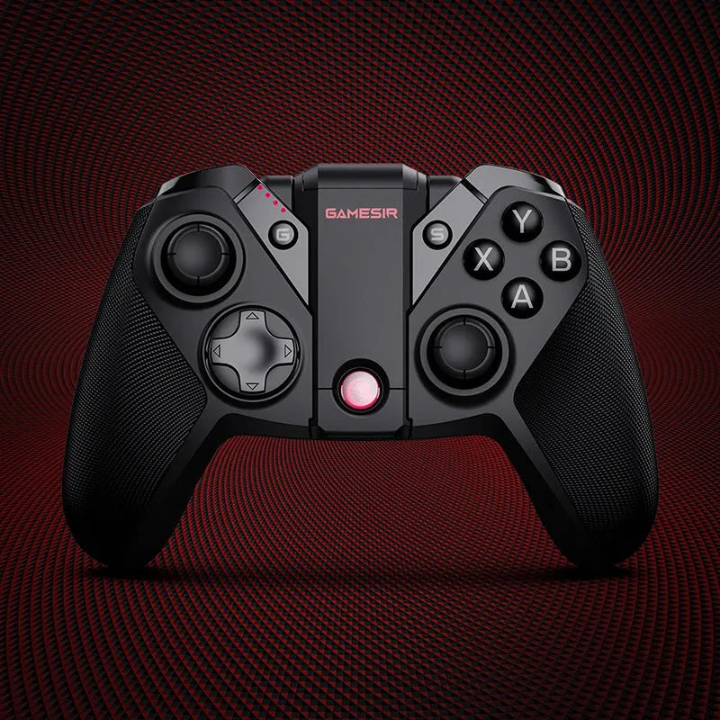 Black Gaishi Type-C wired game controller with vibration feedback, ABS plastic construction, dimensions 15cm x 10cm x 6cm