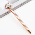 Golden Love Ball Crystal Diamond Metal Pen on a white background.