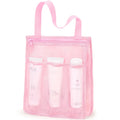 Black swimming gym bag with dry wet separation compartments and mesh pocket for sports gear organisation