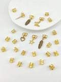 Antique style dirty braid hair rings with trendy leaves pattern in gold or silver alloy