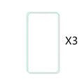 Luminous tempered glass screen protector glowing on iPhone in dark room with 9-layer protection diagram