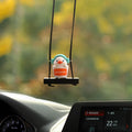 Cute yellow cartoon duck doll car hanging ornament in four design variations.