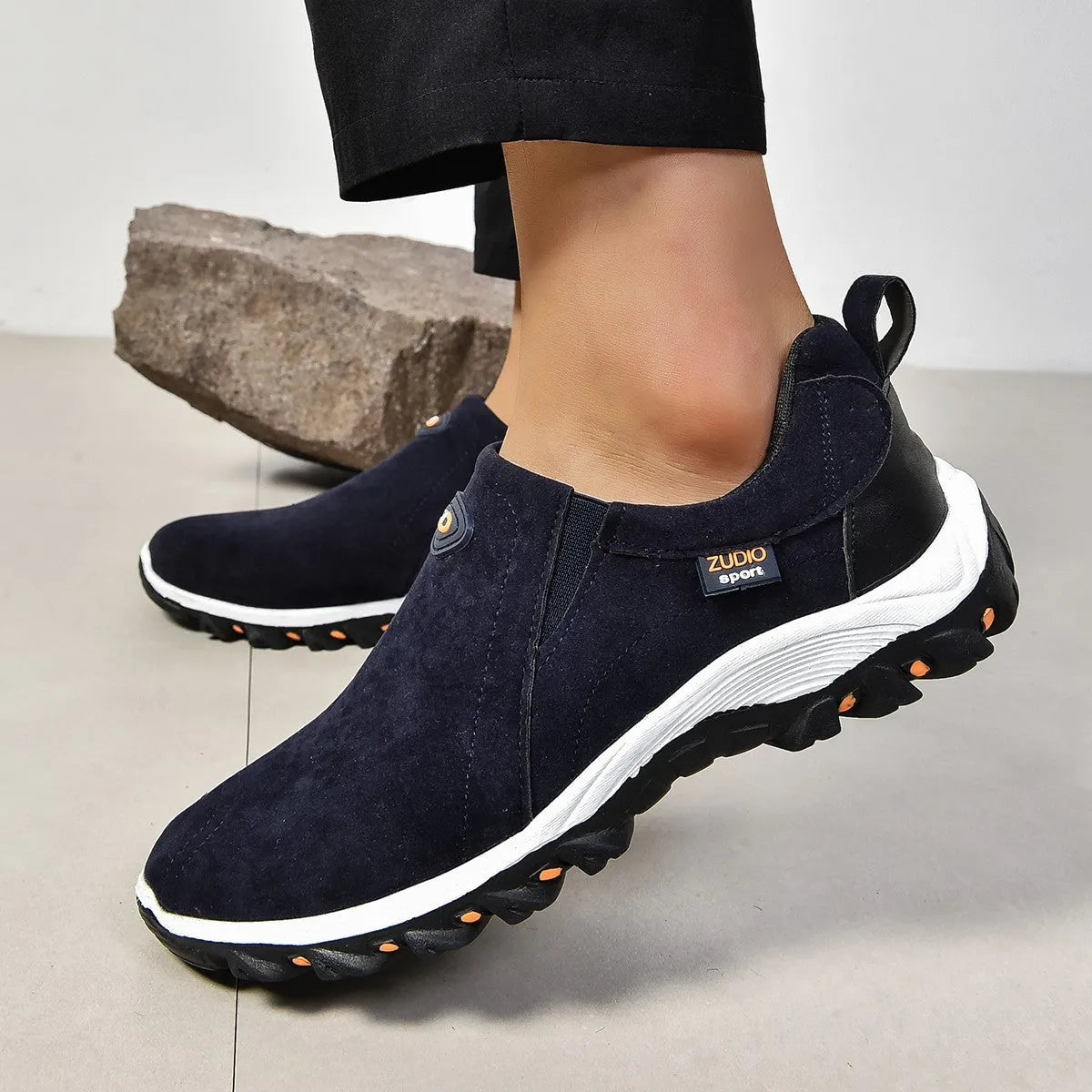 Men's thin shoes with round head toe, shallow mouth design, rubber sole, and PU upper in various colours
