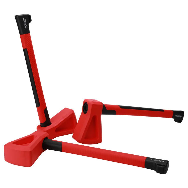 Red plastic Home Fitness Axe Muscle Trainer for strength training and muscle conditioning exercises