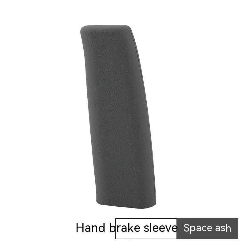 Universal silicone handbrake sleeve in five colours showing 12cm length and flexible silicone material