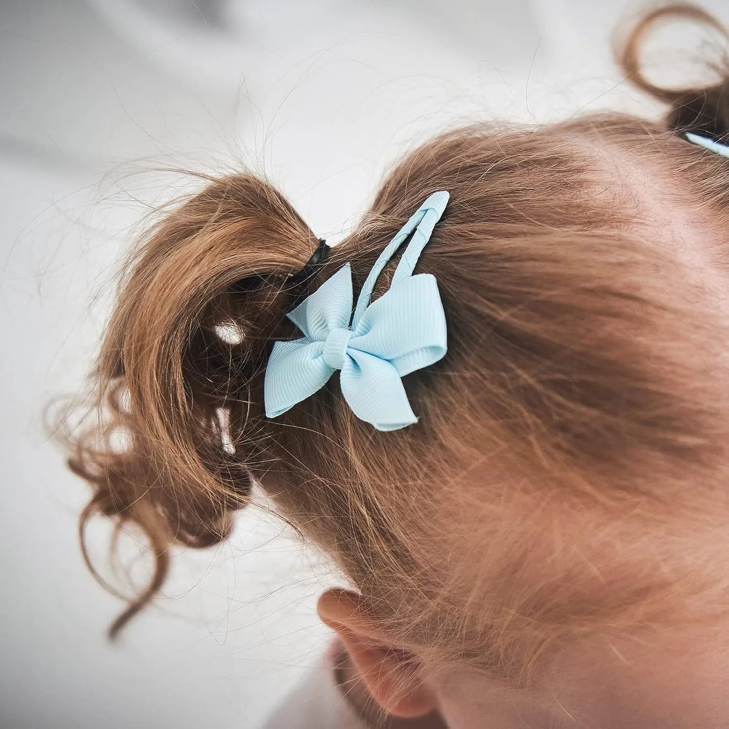 40 piece set of multicoloured grosgrain ribbon snap hair bow clips for baby girls and toddlers