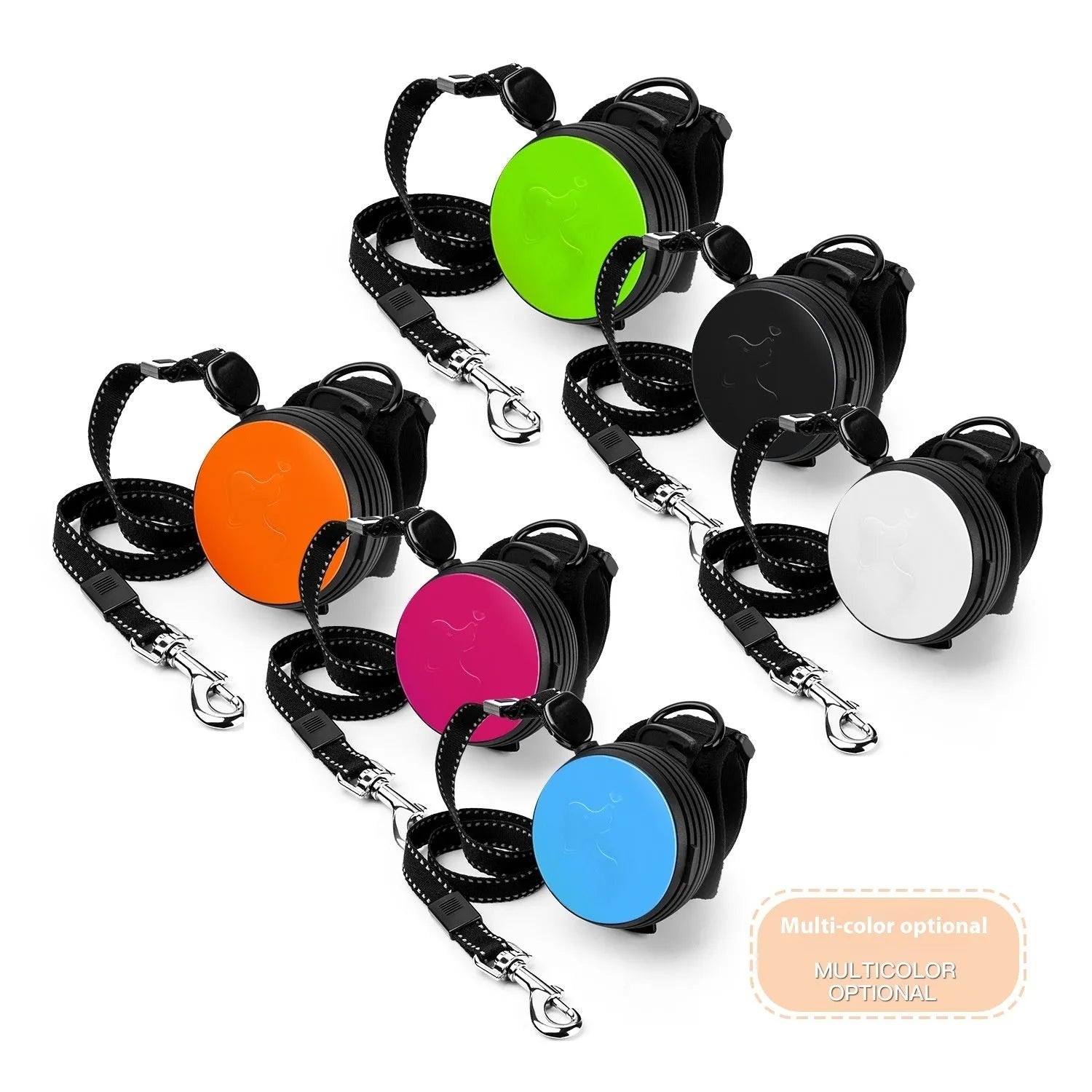 Pet Holding Hands automatic retractable dog leash in vibrant orange with 3-metre length and explosion-proof design