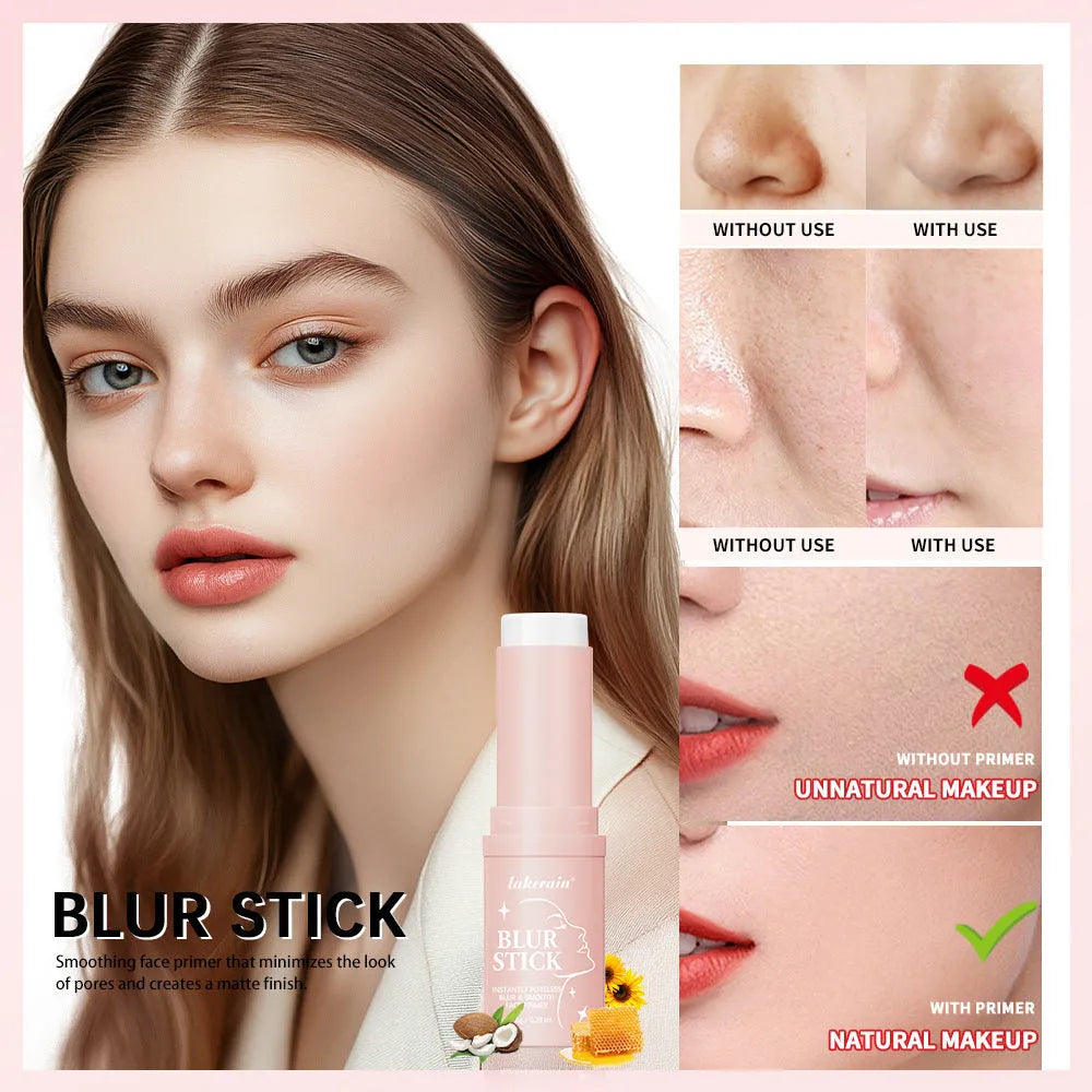Lakerain pore invisible matte base stick in packaging with brightening and moisturising properties