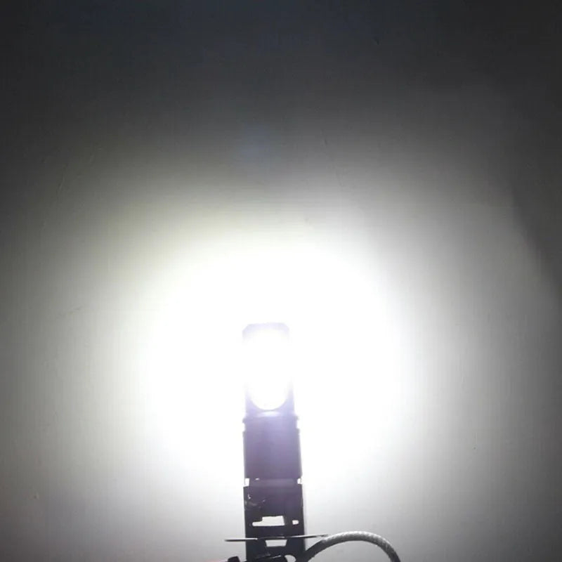 Aluminium alloy car fog lamp with white light for H1/H3 vehicles measuring 5.5cm diameter