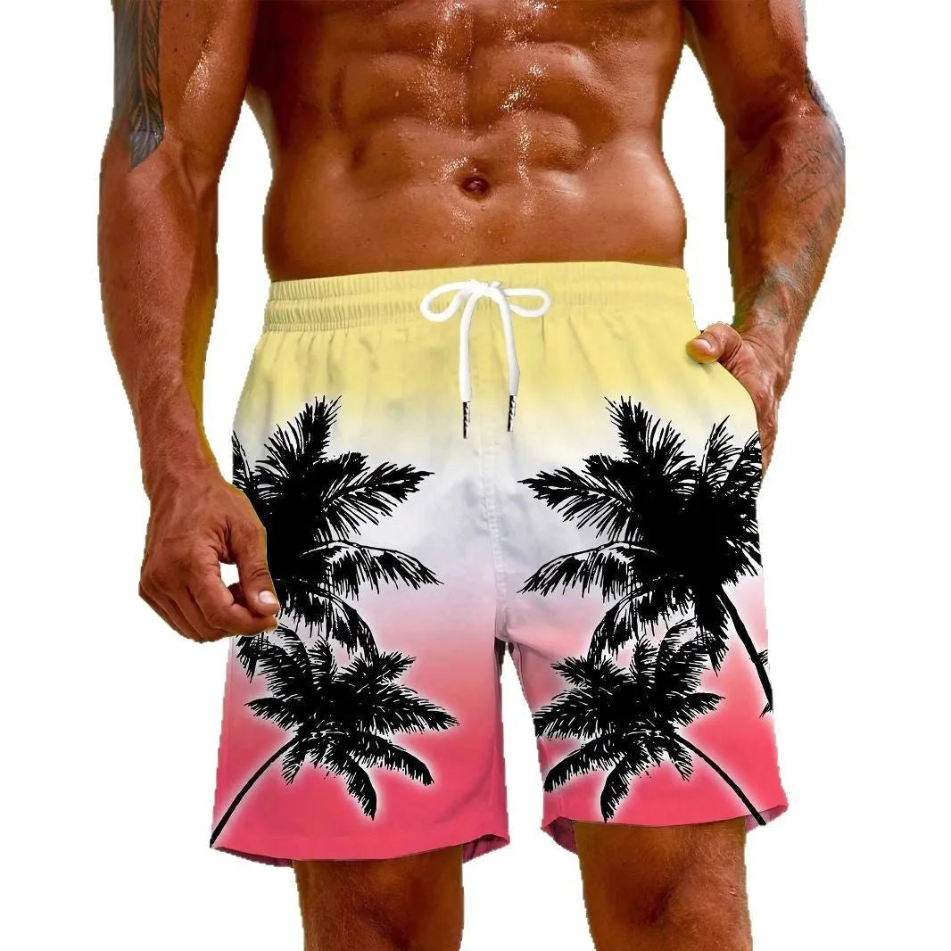 Men's micro-elastic quick-drying swimming trunks in polyester fabric available in multiple colours