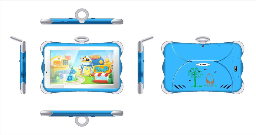 7-inch children's learning tablet in cartoon colours with stand and 3G call function