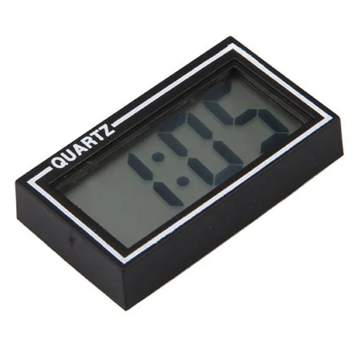 Portable car clock with plastic case and glass mirror, plus optional 63mm 0-120C thermometer style