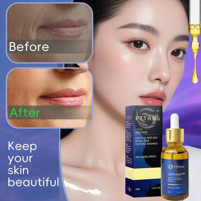 Glorious Facial Liquid 100ml moisturiser in a 10.1cm tall clear bottle.