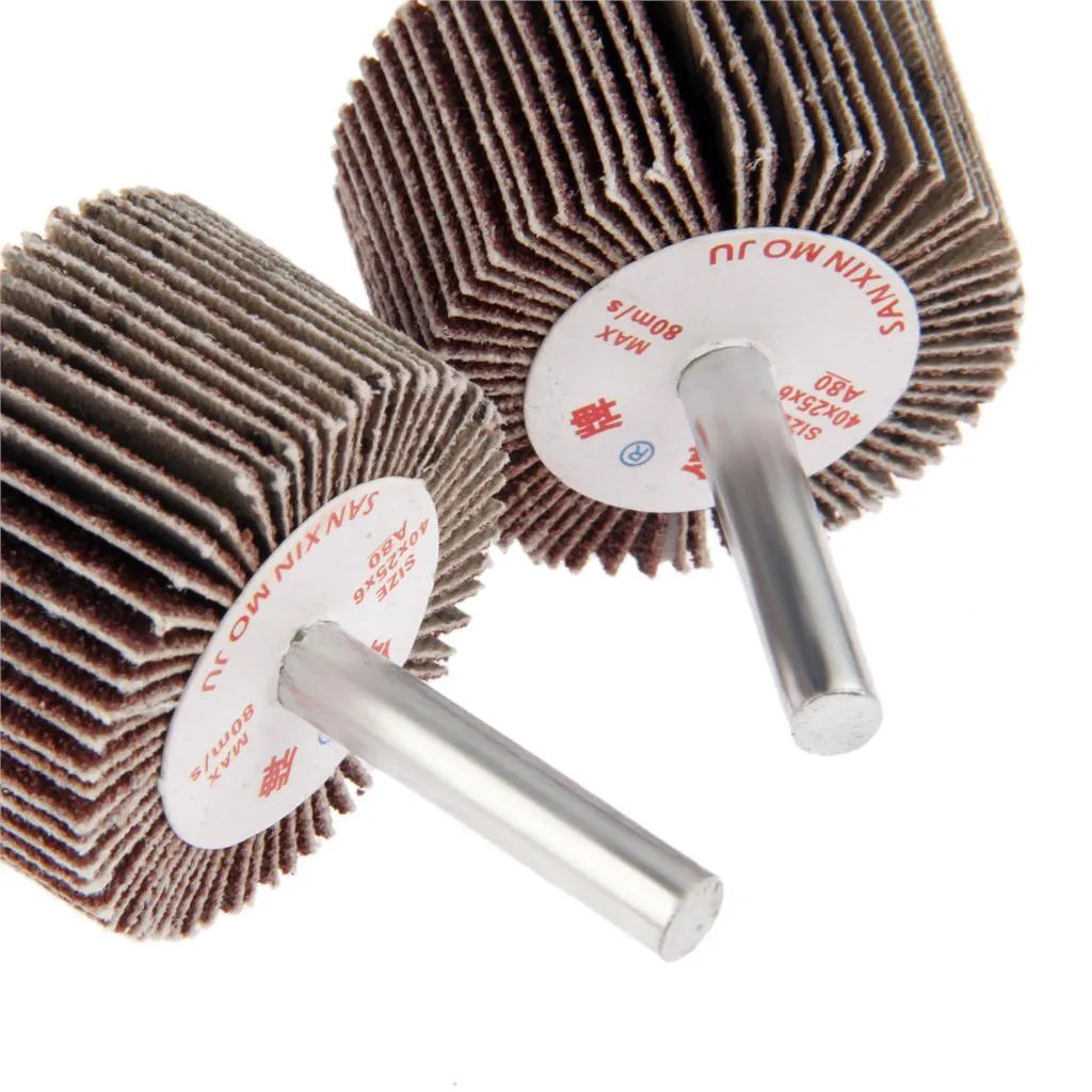 40mm electric drill grinding head with 6mm shank, 80 grit wool polishing wheel, coarse or fine sand.
