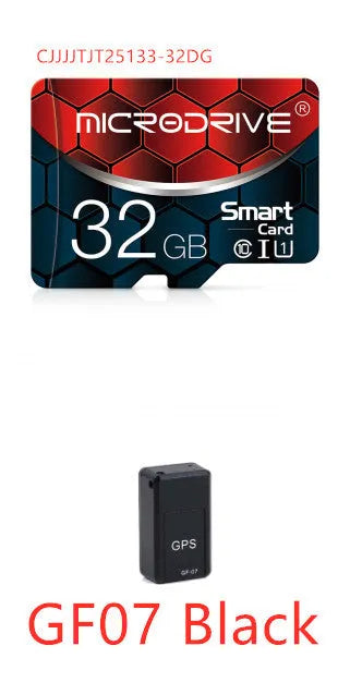Anti-lost tracking alarm GF07 black ABS device with SOS alarm, 35x20x14mm, lithium battery
