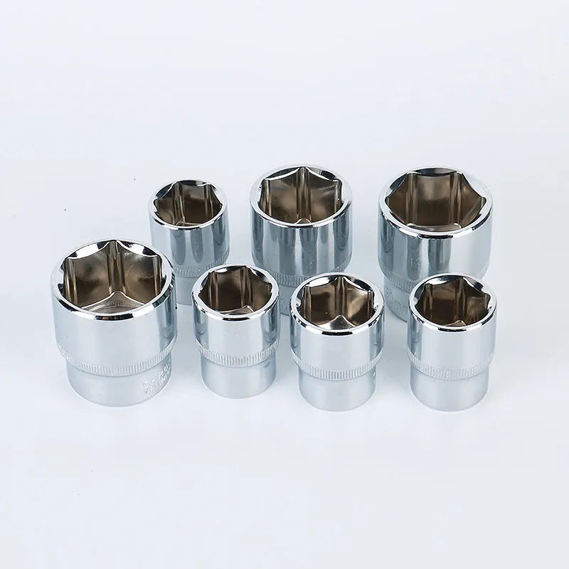61-piece auto repair socket set with chrome vanadium steel tools including sockets, wrenches, and extension rods