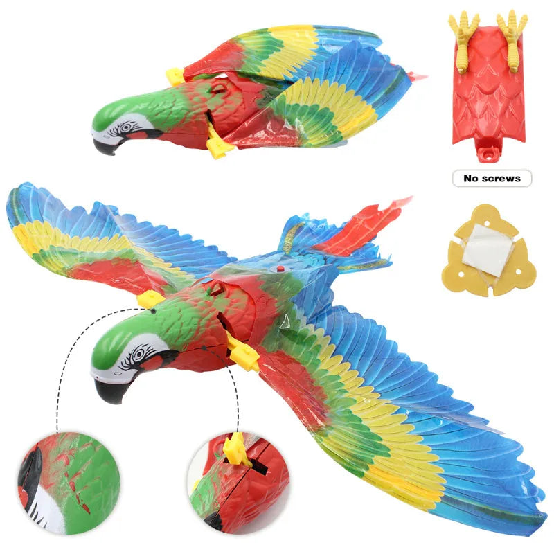 Plastic hanging eagle cat interactive toy with rotating teaser design in 25cm and 43cm lengths