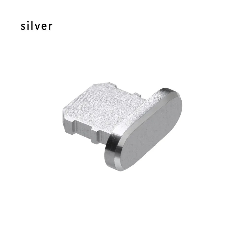 Aluminium alloy iPhone charging port dust plug in various colours for models X, XR, Max, 8, 7, 6, S, Plus