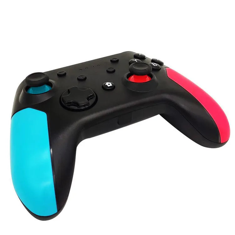 Bluetooth gamepad controller for Nintendo Switch, PC and Android with blue and red colour scheme