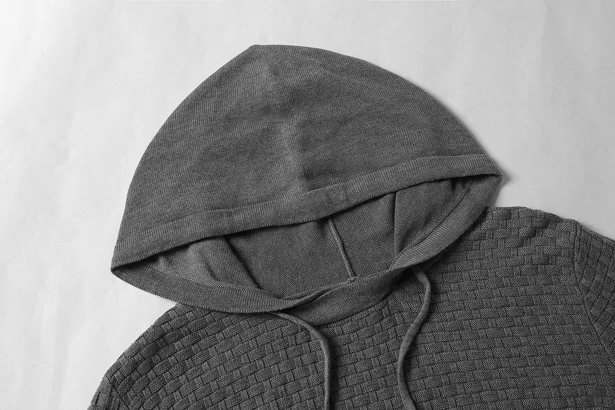 Men's heavyweight cotton blend hooded sweatshirt with front pocket in multiple colours.