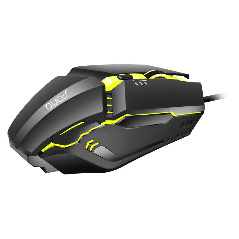M3 black wired USB mouse, 124 x 63 x 39mm, with 800, 1200, and 1600 DPI resolution settings