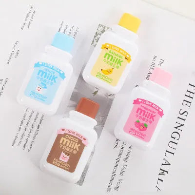 Creative bottle-shaped correction tape with decorative patterns showing curved comfortable design