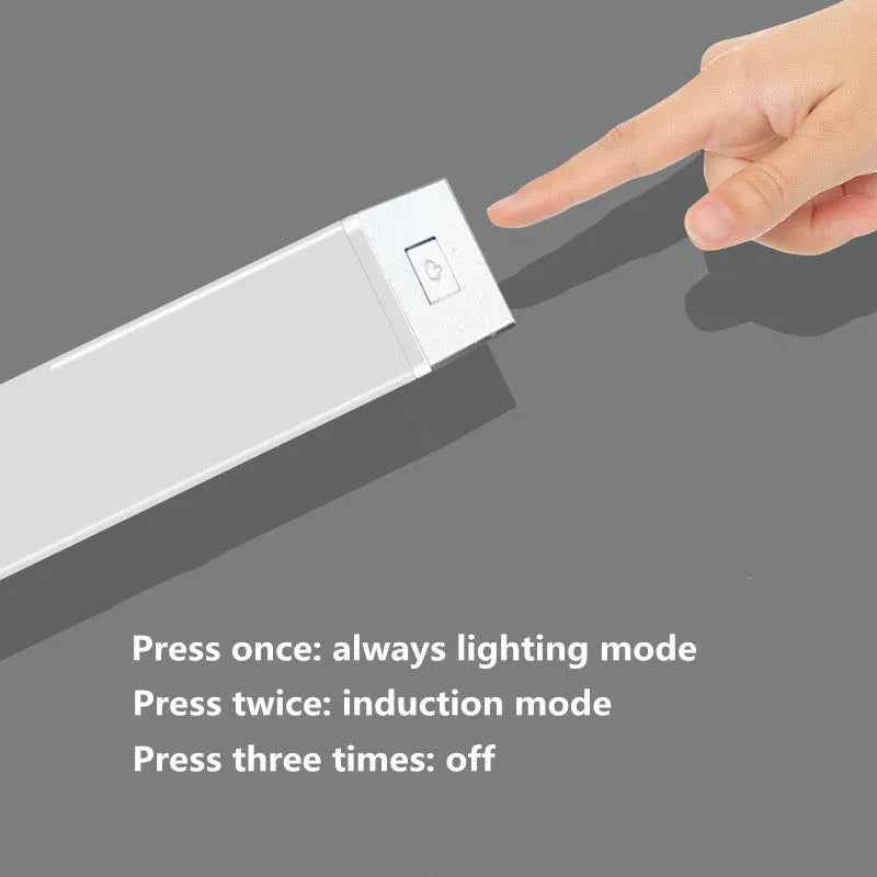 LED human body induction magnetic closet light with aluminium shell and USB charging port