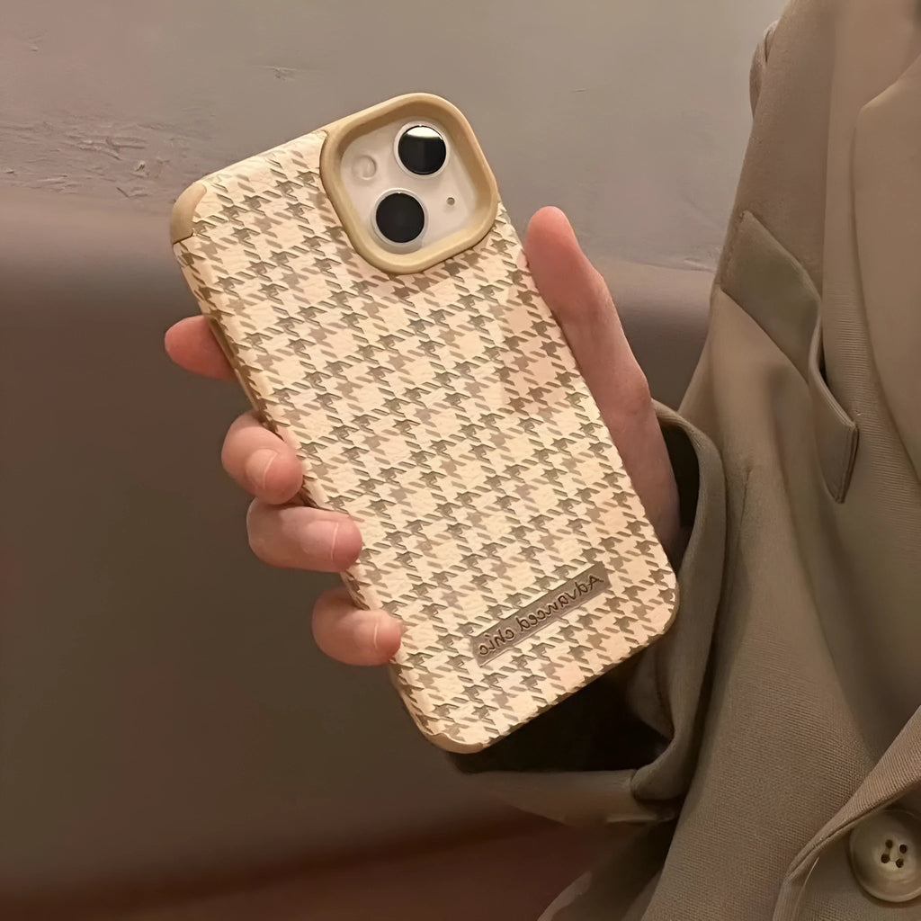 Curry Qianniao TPU phone case with cartoon pattern for iPhone, rear cover in Curry Thousand Birds or Curry Checker
