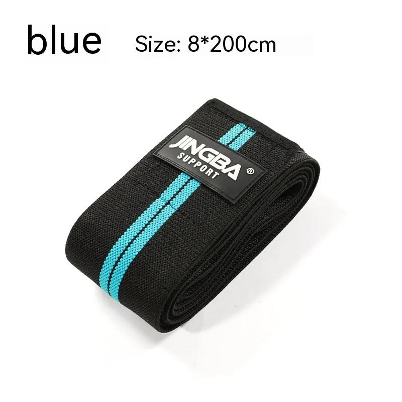 Adult adjustable knee pad for weightlifting and cycling in blue, gray, red, or yellow colour